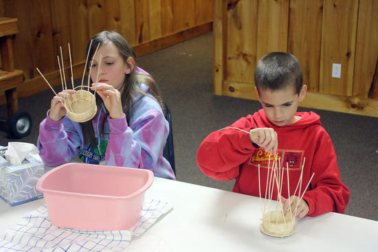 basket weaving with kids