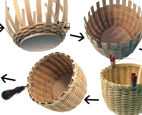 Basket making weaving supplies LOT Hoops Cane Reeds Booklets Handles